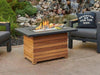 Outdoor Darien Rectangular Gas Fire Pit Table with Aluminum Top Fire Pit Outdoor Greatroom Company 