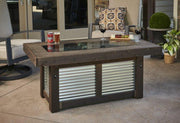 Image of Outdoor Denali Brew Linear Gas Fire Pit Table Fire Pit Outdoor Greatroom Company 