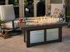 Outdoor Denali Brew Linear Gas Fire Pit Table Fire Pit Outdoor Greatroom Company 