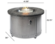 Image of Outdoor  Edison Round Gas Fire Pit Table - The Better Backyard