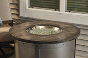 Image of Outdoor  Edison Round Gas Fire Pit Table - The Better Backyard