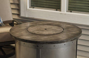 Image of Outdoor  Edison Round Gas Fire Pit Table - The Better Backyard