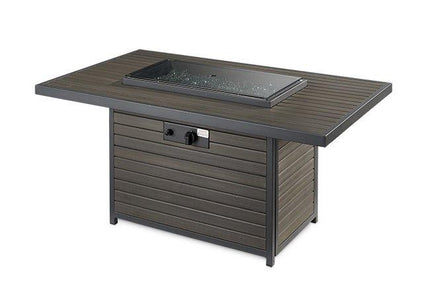 Outdoor Rectangular Gas Fire Pit Table - The Better Backyard