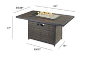 Image of Outdoor Rectangular Gas Fire Pit Table - The Better Backyard