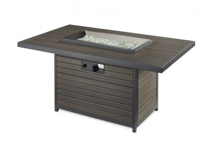 Outdoor Rectangular Gas Fire Pit Table - The Better Backyard