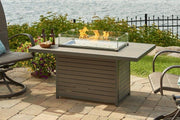 Image of Outdoor Rectangular Gas Fire Pit Table - The Better Backyard