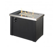 Image of Outdoor Stainless Steel Providence Rectangular Gas Fire Pit Table Fire Pit Outdoor Greatroom Company 
