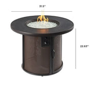Image of Outdoor Stonefire Gas Fire Pit Table - The Better Backyard
