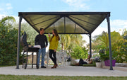 Image of Palermo 3600 Gazebo 12' x 12' Gray/Bronze - The Better Backyard