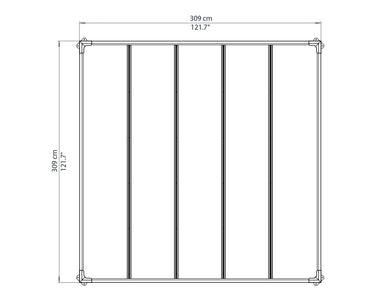 Palram 10 x 10 ft Milano 3000 Aluminum Frame Hard Top Gray Gazebo - The Better Backyard