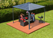 Image of Palram 10x10 ft. Grey Patio Garden Gazebo - The Better Backyard