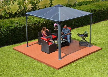 Palram 10x10 ft. Grey Patio Garden Gazebo - The Better Backyard