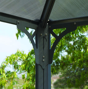 Palram 10x10 ft. Grey Patio Garden Gazebo - The Better Backyard