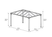 Image of Palram 10x14 ft. Martinique Aluminum Frame Gray Gazebo - The Better Backyard