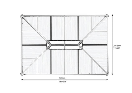 Palram 10x14 ft. Martinique Aluminum Frame Gray Gazebo - The Better Backyard