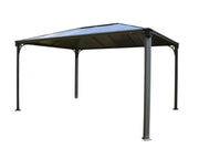 Image of Palram 10x14 ft. Martinique Aluminum Frame Gray Gazebo - The Better Backyard