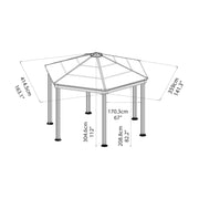 Image of Palram 11 x 14 Ft Roma Aluminum Garden Patio Gazebo - The Better Backyard