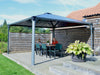 Palram 14 x 14 ft. Aluminum Frame Hard Top Gray Bronze Gazebo - The Better Backyard