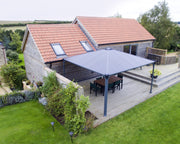 Image of Palram 14 x 14 ft. Aluminum Frame Hard Top Gray Bronze Gazebo - The Better Backyard