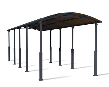 Palram-Canopia | Alpine 12 ft. RV Carport Kit - Grey Structure & Twin Wall Panels Carport Palram - Canopia 12x35 