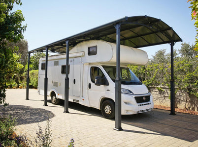 Palram-Canopia | Alpine 12 ft. RV Carport Kit - Grey Structure & Twin Wall Panels Carport Palram - Canopia 