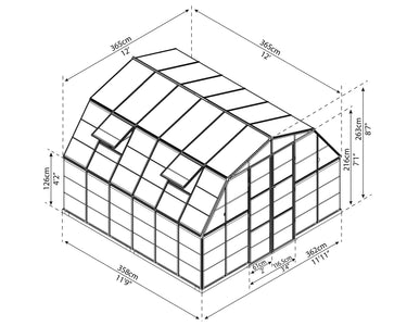 Palram - Canopia | Americana 12' x 12' Greenhouse Greenhouses Palram - Canopia 