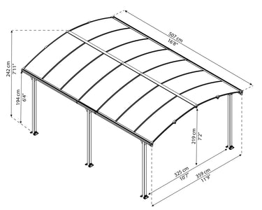 Palram-Canopia | Arcadia 5000 12 x 16 ft Carport Carport Palram - Canopia 