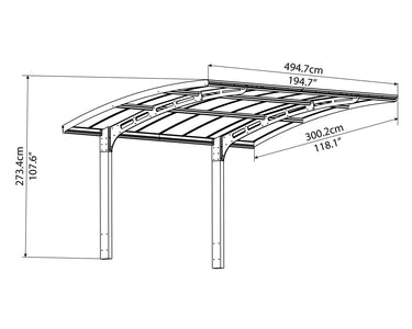 Palram-Canopia Arizona Breeze 5000 Carport Carport Palram - Canopia 