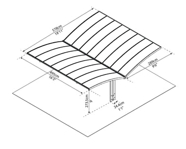 Palram-Canopia | Arizona Breeze Double Carport Wing-Style Carport Palram - Canopia 