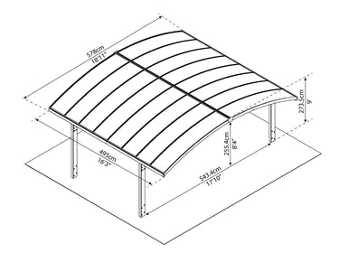 Palram-Canopia | Arizona Wave Double Carport Arch-Style Carport Palram - Canopia 
