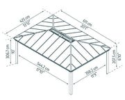 Image of Palram - Canopia | Dallas 14' Gazebo - Grey Gazebo Palram - Canopia 