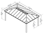Image of Palram - Canopia | Dallas Gazebo - Grey Gazebo Palram - Canopia 
