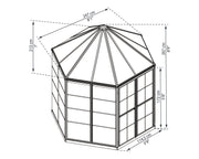 Image of Palram - Canopia | Oasis Hex Greenhouse Greenhouses Palram - Canopia 