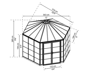 Palram - Canopia | Oasis Hex Greenhouse Greenhouses Palram - Canopia 