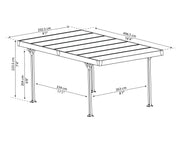 Image of Palram - Canopia | Palma 5000 Carport Gray/Bronze Carport Palram - Canopia 