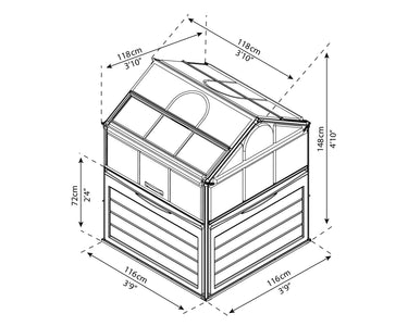 Palram - Canopia | Plant Inn™ 4' x 4' Raised Garden Bed Garden Palram - Canopia 