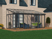 Image of Palram - Canopia | SanRemo 10' x 18' Patio Enclosure - Grey Solarium Palram - Canopia 