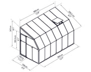 Image of Palram - Canopia | Sun Room Patio Enclosure 6' - White patio enclosure Palram - Canopia 