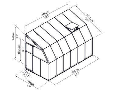 Palram - Canopia | Sun Room Patio Enclosure 6' - White patio enclosure Palram - Canopia 