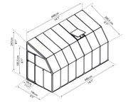 Image of Palram - Canopia | Sun Room Patio Enclosure 6' - White patio enclosure Palram - Canopia 
