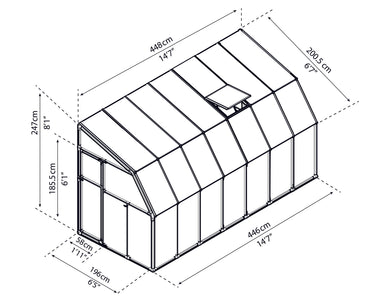 Palram - Canopia | Sun Room Patio Enclosure 6' - White patio enclosure Palram - Canopia 