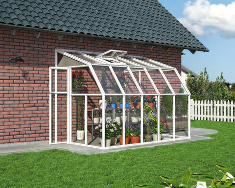 Image of Palram - Canopia | Sun Room Patio Enclosure 6' - White patio enclosure Palram - Canopia 