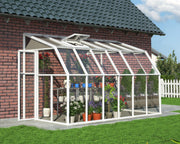 Image of Palram - Canopia | Sun Room Patio Enclosure 6' - White patio enclosure Palram - Canopia 