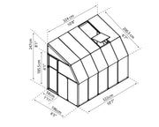 Image of Palram - Canopia | Sun Room Patio Enclosure 6' - White patio enclosure Palram - Canopia 