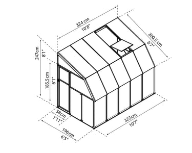 Palram - Canopia | Sun Room Patio Enclosure 6' - White patio enclosure Palram - Canopia 