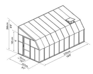 Palram - Canopia | Sun Room Patio Enclosure 8' - White patio enclosure Palram - Canopia 