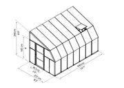 Image of Palram - Canopia | Sun Room Patio Enclosure 8' - White patio enclosure Palram - Canopia 