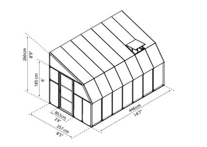 Palram - Canopia | Sun Room Patio Enclosure 8' - White patio enclosure Palram - Canopia 