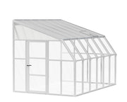 Image of Palram - Canopia | Sun Room Patio Enclosure 8' - White patio enclosure Palram - Canopia 
