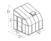 Image of Palram - Canopia | Sun Room Patio Enclosure 8' - White patio enclosure Palram - Canopia 